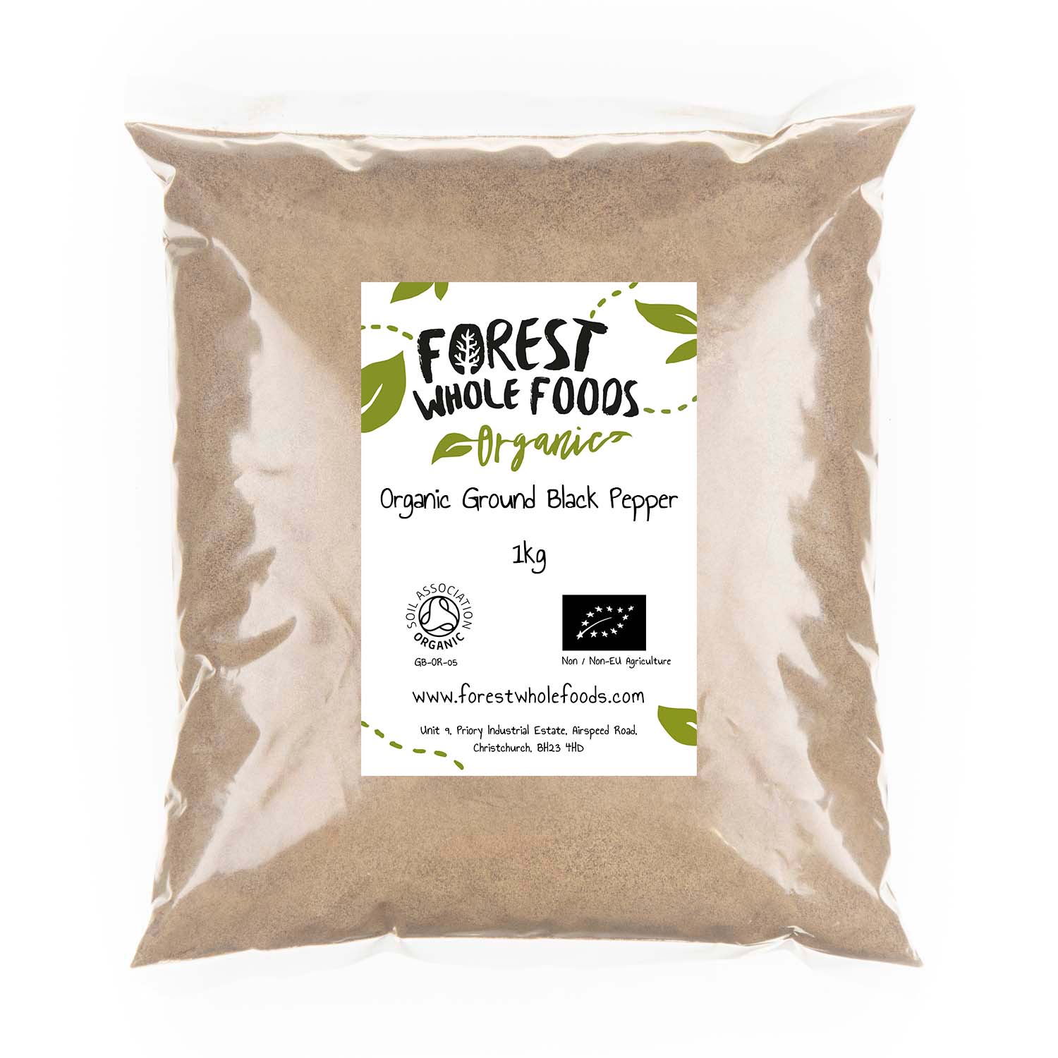 Organic Ground Black Pepper 1kg