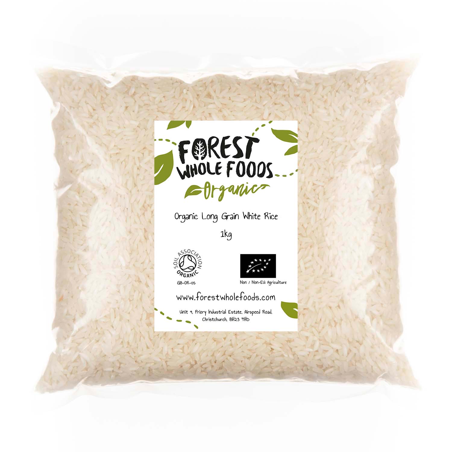 Organic Long Grain White Rice 1kg