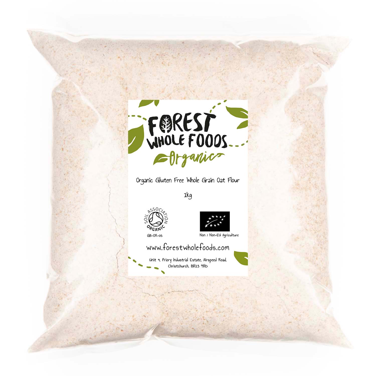 Organic Gluten Free Whole Grain Oat Flour 1kg