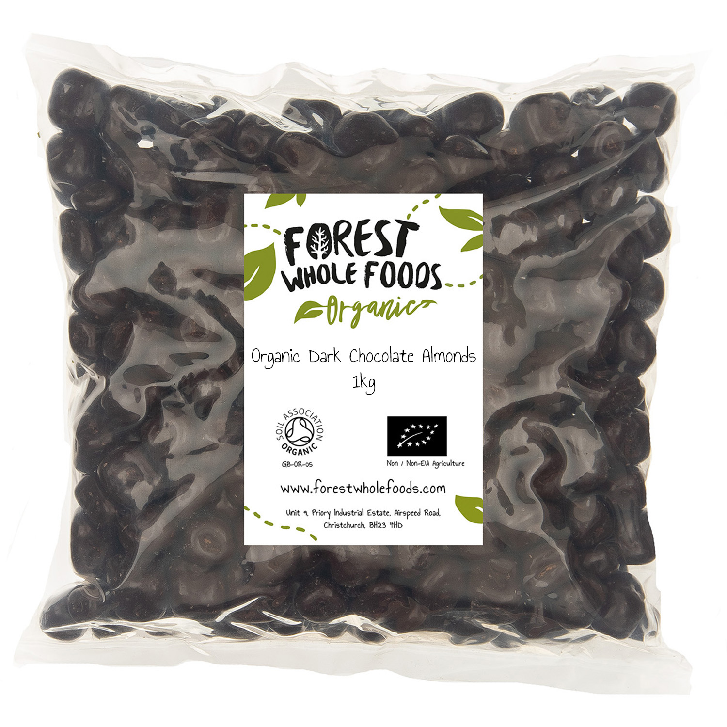 Organic Dark Chocolate Almonds 1kg