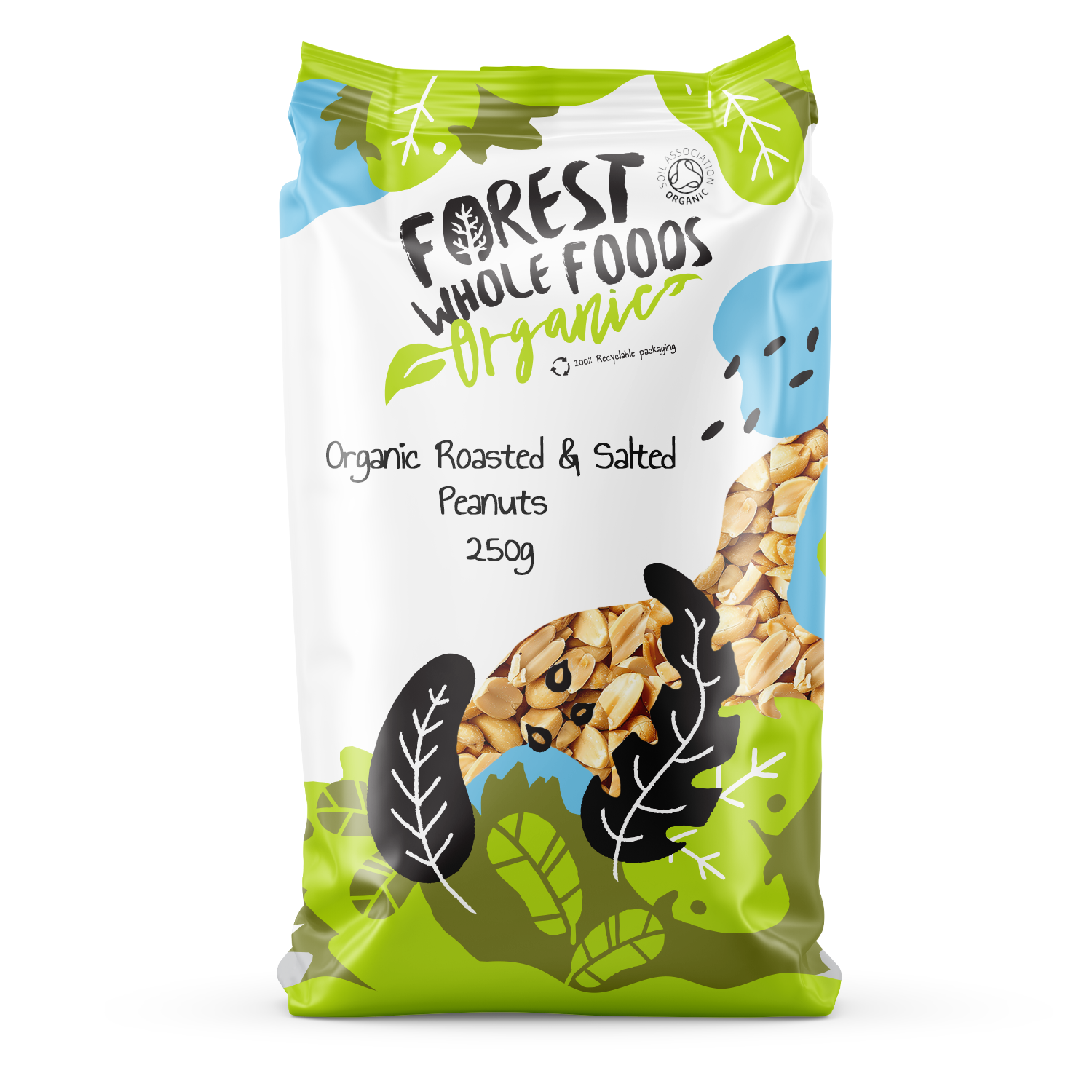 organic roasted and salted peanuts 250g